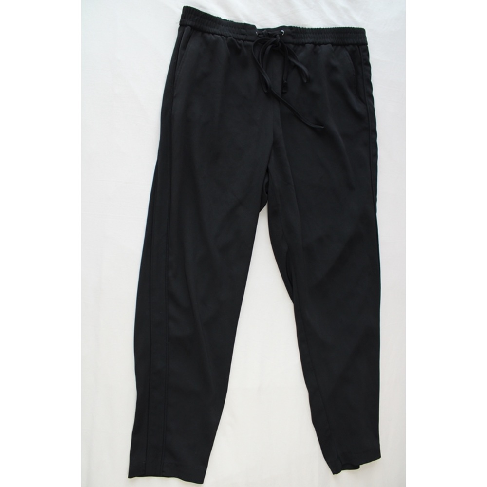 Black Dress Pants With Drawstring and Pockets Plus Size
